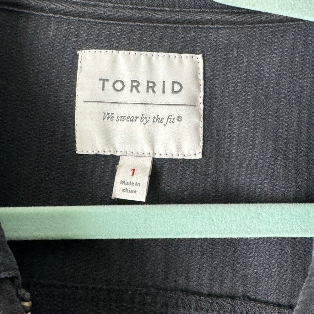 Torrid Black Utility Jacket With Patch Detail - image 3
